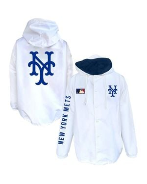 Mitchell & Ness New York Mets Big & Tall Full-Snap Hooded Jacket - Blue