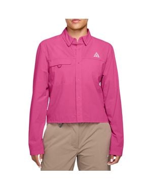 Nike Acg Aireez Performance Button-Up Shirt - Pink