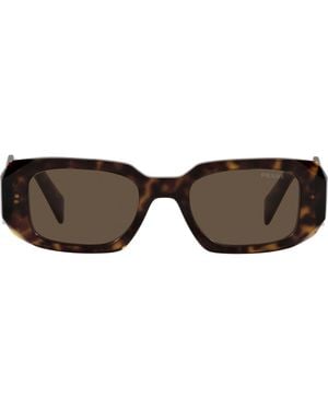 Prada Runway 49mm Rectangular Sunglasses - Brown