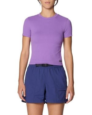 Mountain Hardwear Peak Knit Short Sleeve Tee - Purple