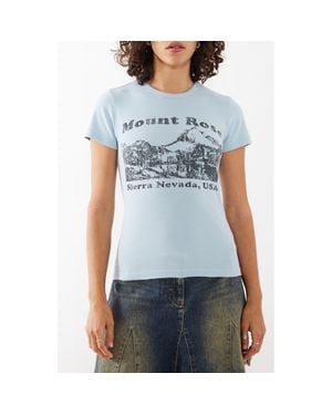 BDG Mount Rose Graphic Baby T-Shirt - Blue