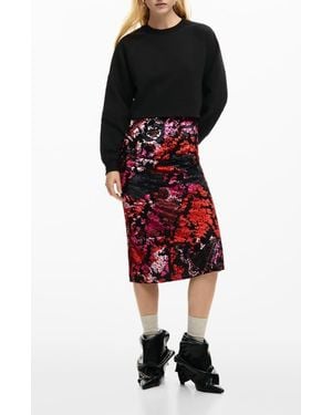 Desigual 2-In-1 Dress & Sweater - Red