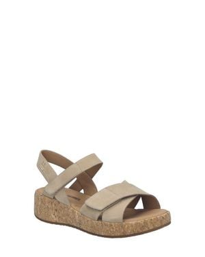Josef Seibel Evita 03 Slingback Platform Wedge Sandal - Natural
