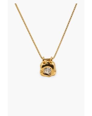Meideya Ivery Cz Pendant Necklace - Metallic