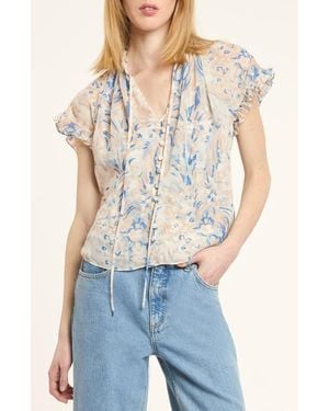 Cinq À Sept Jenise Daisy Swirl Top - Blue