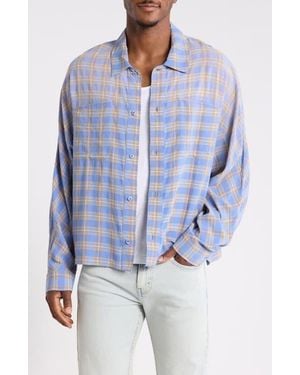 Represent Santa Monica Flannel Button-Front Shirt - Blue