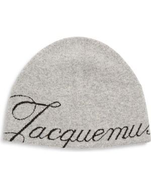 Jacquemus Le Bonnet Atelier Virgin Wool & Cashmere Beanie - Gray