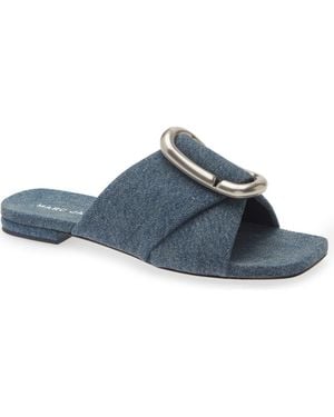 Marc Jacobs The Pop J Marc Slide Sandal - Blue