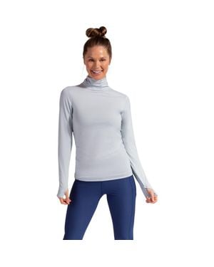 BloqUV Long Sleeve Uv Protection Turtleneck Shirt - Blue