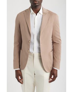 Emanuel Berg Solid Washed Cotton & Silk Blend Sport Coat - Gray