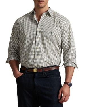 Polo Ralph Lauren Big & Tall Multi Plaid Twill Sport Shirt - Gray