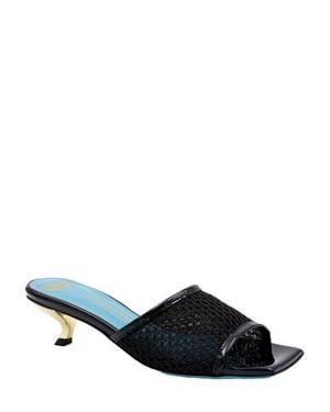 Valentina Rangoni Vesta Low Heel Mesh Slide - Black