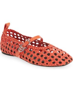 Rag & Bone Spire Woven Mary Jane Flat - Red