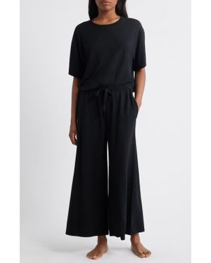 Open Edit Comfy Jersey Pajamas - Black