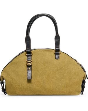 Dolce Vita Sion Cotton Canvas Satchel - Green