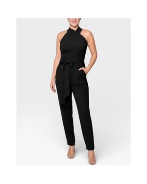 Rachel Roy Harland Crossover Halter Jumpsuit - Black