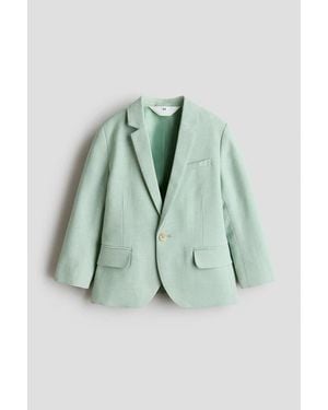 H&M Single-Breasted Jacket - Green