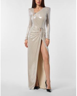 Philipp Plein Split Leg Midi Dress Piercing - Natural
