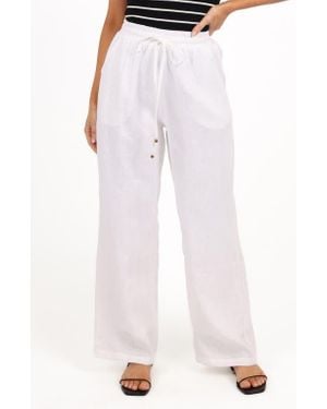 Petal & Pup Wren Linen Pants - White