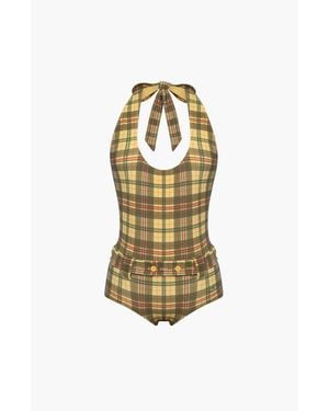 Oddli Halter One Piece - Metallic