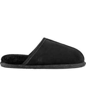 Toga Edmund Sheepskin Slippers - Black