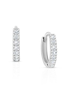 Tiny Blessings 11Mm Timeless Pavé Huggie Hoops Earrings - Blue