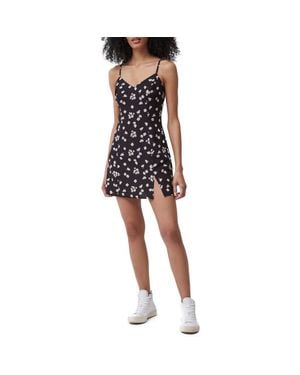 French Connection Verona Floral Crepe Minidress - Black