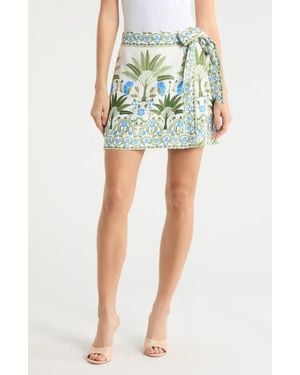 Sugarlips Senara Floral Print Wrap Skort - Green