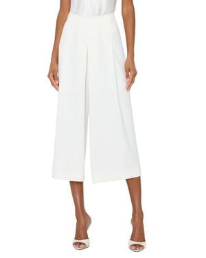 MILLY Layla Pleated Culottes - White