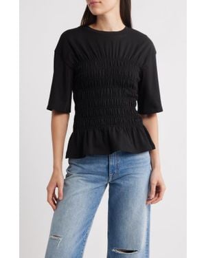 & Other Stories Smocked Top - Black