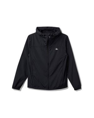 Quiksilver Overcast Water Repellent Hooded Windbreaker - Black