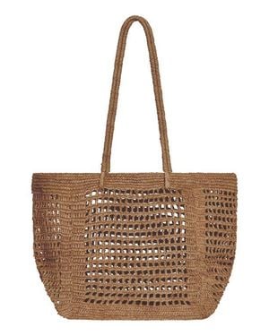 Vitamin A Ora Raffia Tote - Brown