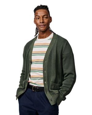 aubi Lister Stitch Detail Cardigan - Green