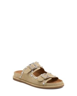 Kelsi Dagger Brooklyn Stu Studded Two-Strap Sandal - Brown