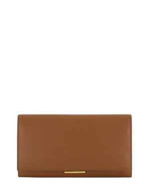 Vince Continental Nappa Leather Wallet - Brown