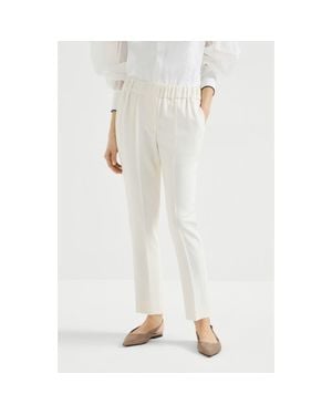 Brunello Cucinelli Tailored Jogger Pants - White