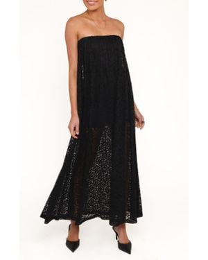 Petal & Pup Bowie Strapless Maxi Dress in Brown | Lyst