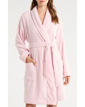 Nordstrom Short Hydro Cotton Terry Robe - Pink
