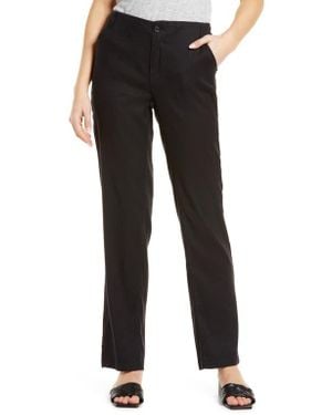 NYDJ Marilyn Linen Blend Pants - Black