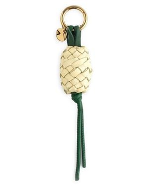 Madewell Woven Pineapple Leather Bag Charm - Metallic