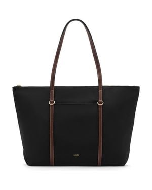 Mango Canvas Shopper - Black