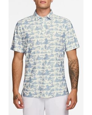 Nike Toile Dri-Fit Perforated Golf Polo - Blue