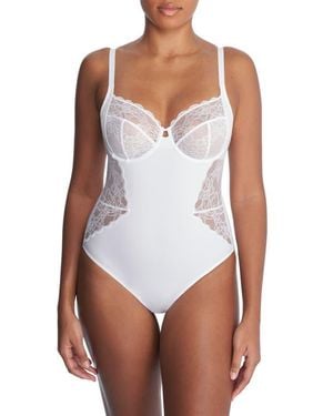 Natori Statement Underwire Bodysuit - White