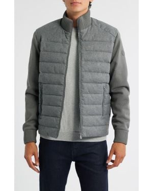 Save The Duck Gio Mixed Media Hybrid Jacket - Gray