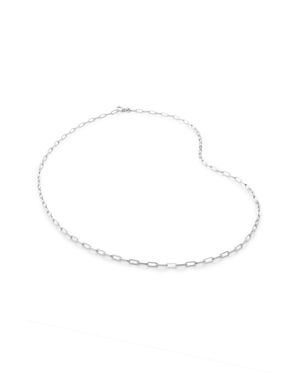 Monica Vinader Mini Paper Clip Chain Necklace - White