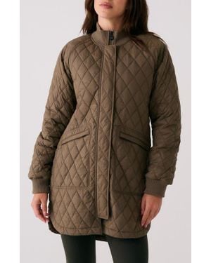 Lolë Quilted Water Repellent Nylon Bomber Jacket - Brown