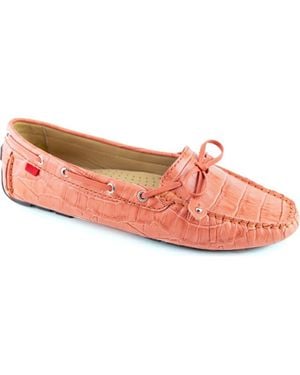 Marc Joseph New York Cypress Hill Croco Tiebow Driver Loafer - Pink