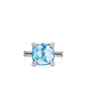 David Yurman Châtelaine Ring With Semiprecious Stone & Diamonds - Blue
