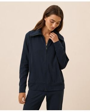 Pact Cloudknit Zip Jacket - Blue