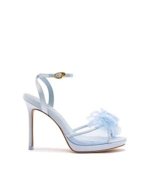 Larroude Salma Platform Sandal - Blue